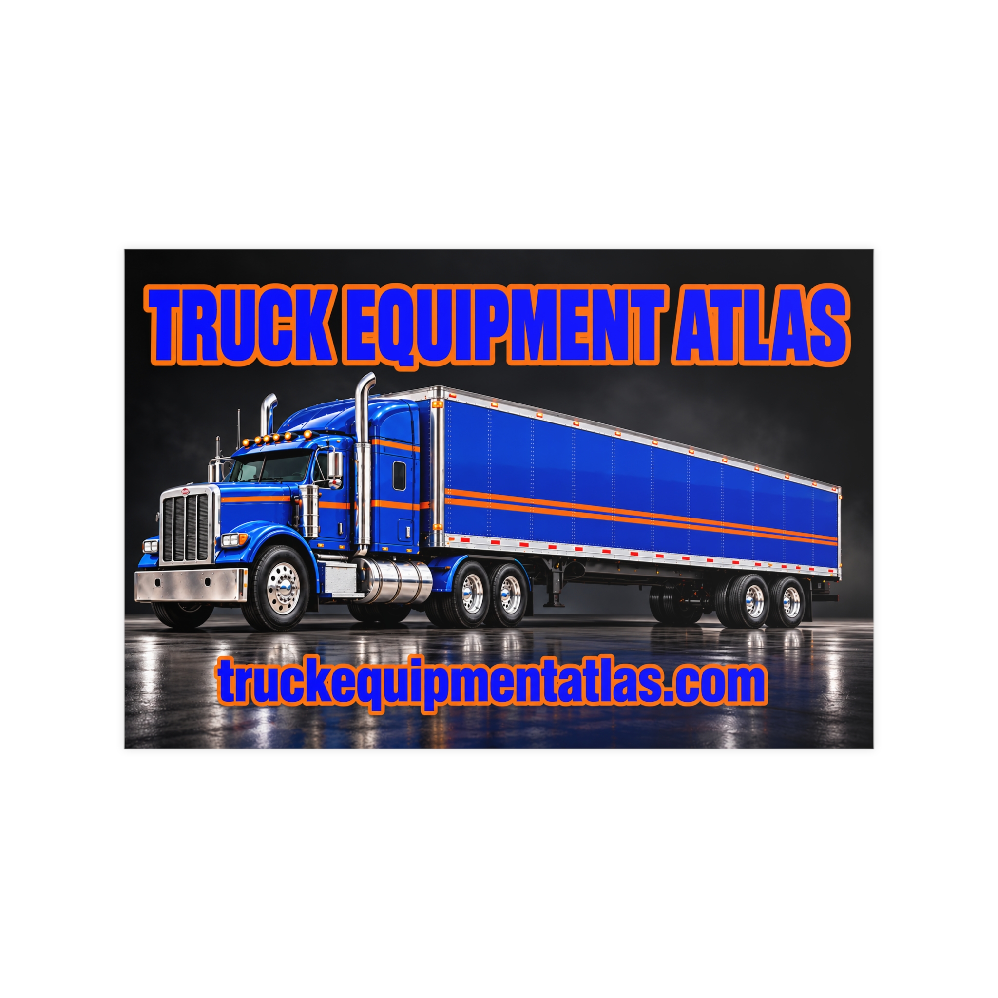 Truck Equipment Atlas Truck & Trailer Matte Poster