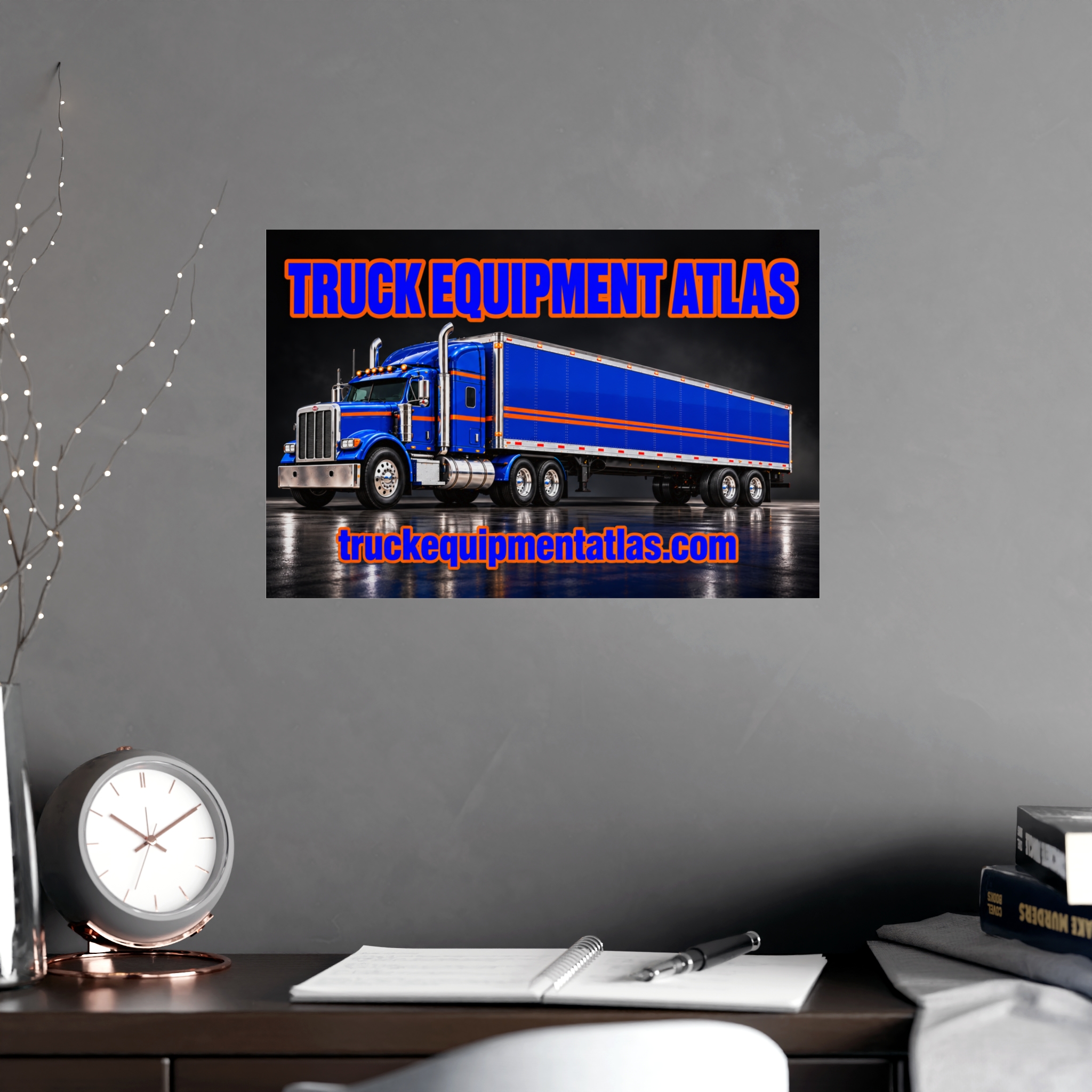 Truck Equipment Atlas Truck & Trailer Matte Poster - Image 2